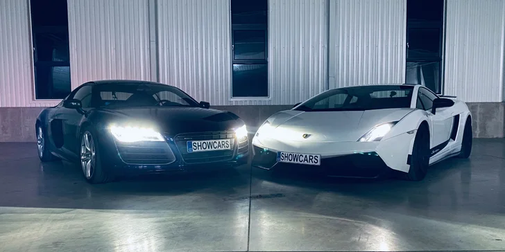 Večerní jízda ve dvou nabušených supersportech pro jednoho