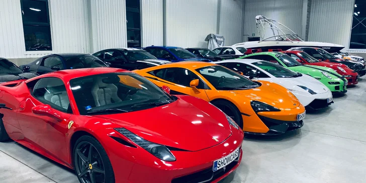 20 min. v autě snů: Porsche 911, Ford Mustang, Lamborghini Gallardo i Ferrari 458
