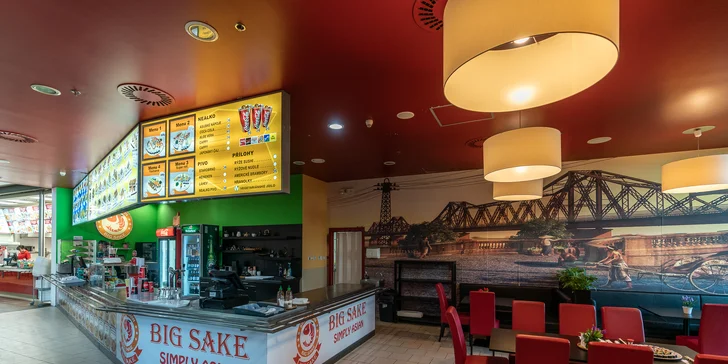 Asijská restaurace: 38 až 60 ks sushi s lososem, tuňákem i avokádem