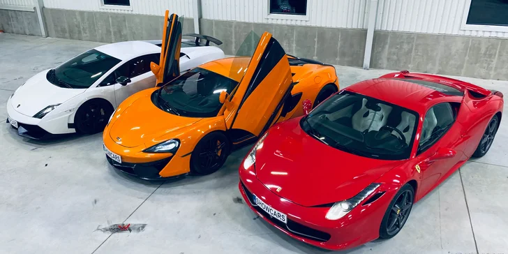 20 min. v autě snů: Porsche 911, Ford Mustang, Lamborghini Gallardo i Ferrari 458