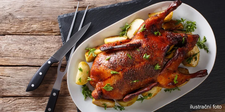 Svatomartinské menu s husou nebo kachnou a k tomu pivo či víno