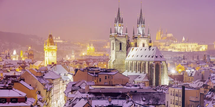 Romantický pobyt v Praze se snídaní, sektem a vířivkou i saunou na pokoji
