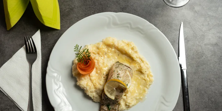 4chodové zimní menu pro milovníky masa v restauraci Garnet