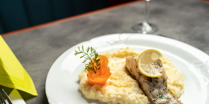 4chodové zimní menu pro milovníky masa v restauraci Garnet