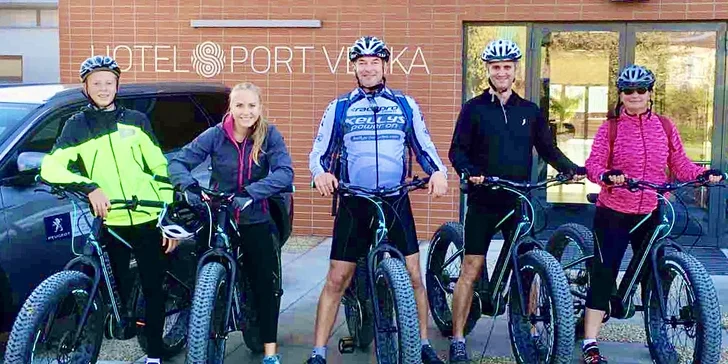 Sport i odpočinek: 2 h na elektrickém fatbiku a 2 h ve wellness pro pár