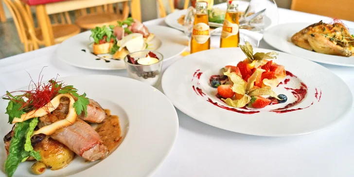 Italské menu pro 2: jako hlavní chod baby kuřátko nebo hovězí saltimbocca