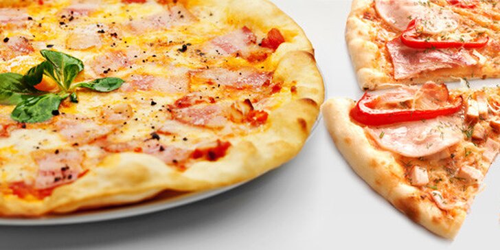 Dvě lahodné pizzy dle výběru v pizzerii či s sebou