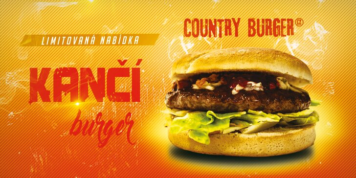 Kančí burger z limitované nabídky, bezedný nápoj i omáčka v Country Burger