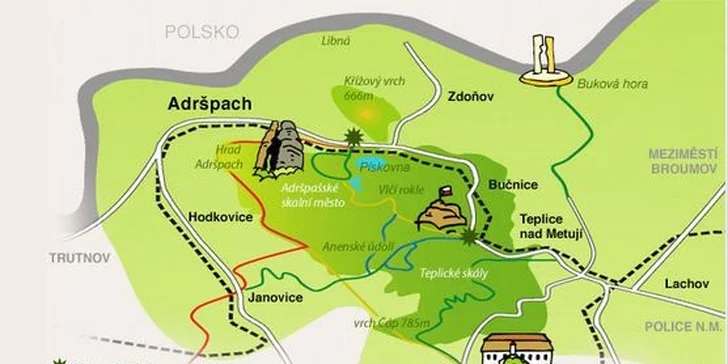 Třídenní dovolená v Adršpachu pro dva