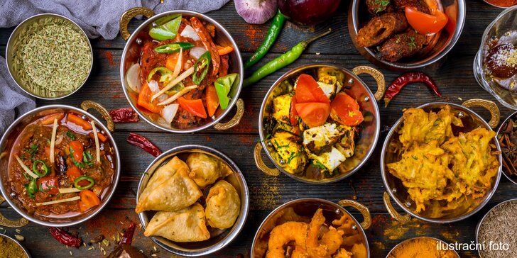 Dárkový voucher do indické restaurace v hodnotě 300, 500 či 1000 Kč
