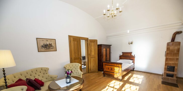 Romantický nebo rodinný pobyt v historických komnatách zámku Žďár nad Sázavou