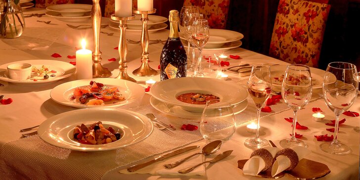 Zažijte romantiku: středomořské 5chodové menu při svíčkách a s přípitkem