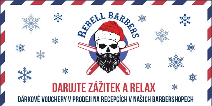 Rebell Barbers: základní i komplet balíček v Karlíně