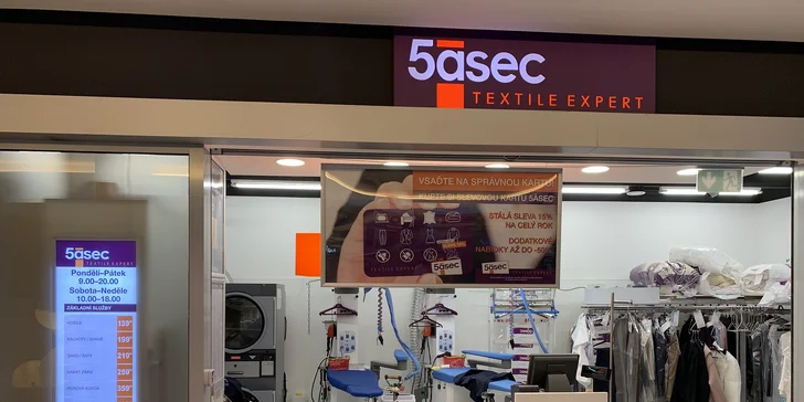 Praní a žehlení košil v síti čistíren 5aSec + Bel&Blanc