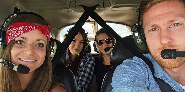 Pilotování sportovního letadla Cessna C172: 1 pilot a 2 pasažéři
