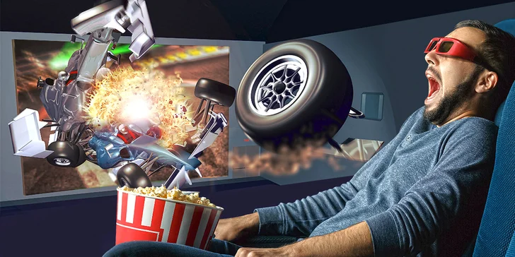 Zapojte všechny smysly: 2 lístky na interaktivní film do 5D kina Harfa dle výběru