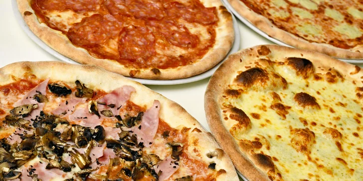 Restaurace blízko Karlova mostu: až 5 pizz dle výběru s sebou