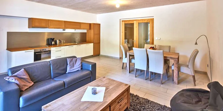 Pořádná relaxace v srdci Krkonoš: moderní Residence Sněžka s výhledem na hory