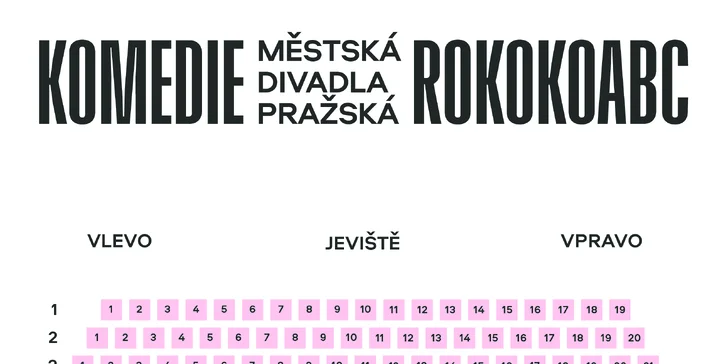 Abonentka na 4 vstupenky do divadla ABC, Rokoko nebo Komedie