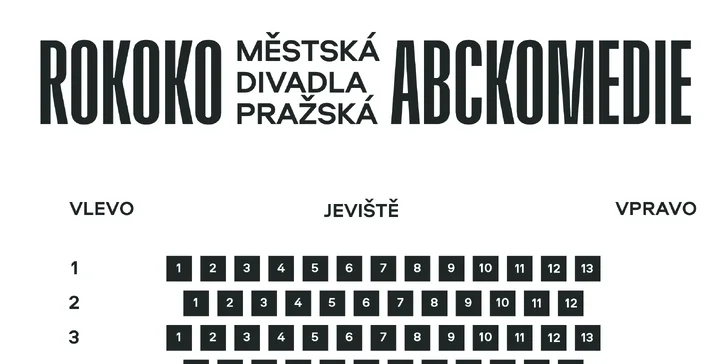 Abonentka na 4 vstupenky do divadla ABC, Rokoko nebo Komedie