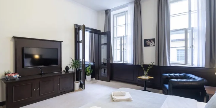 Pobyt v srdci Prahy: moderní apartmány u Václavského nám. až pro 5 osob