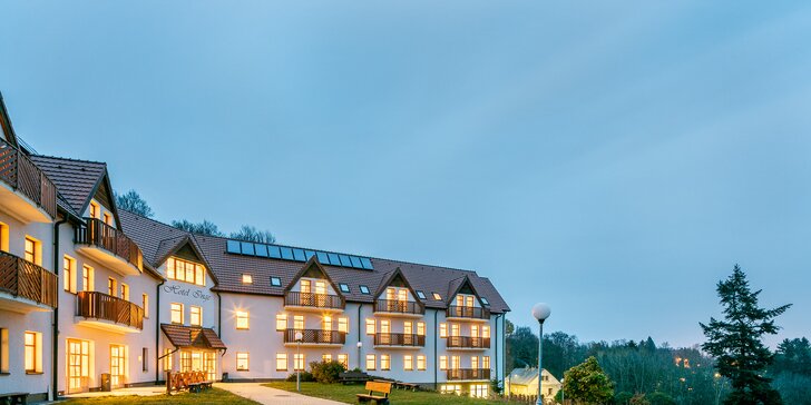 Krásný hotel v Krušných horách: neomezený wellness, polopenze a zábava