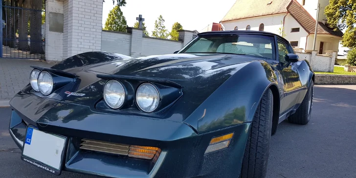 Sportovní veterán Chevrolet Corvette C3 - L82: 10–30 min. spolujízdy či řízení