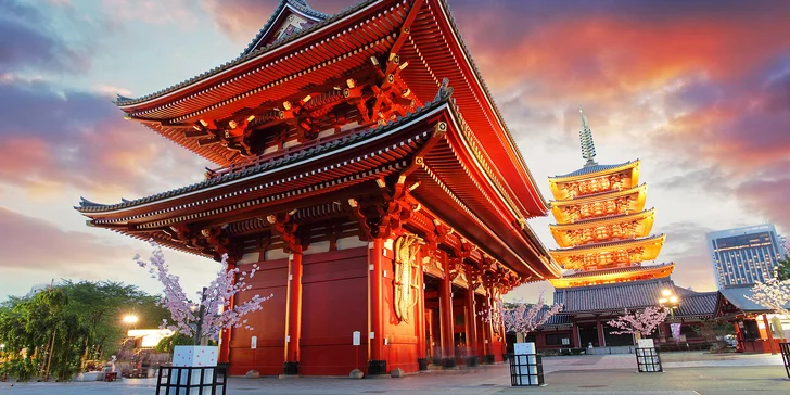 Záloha na 16denní letecký zájezd do Japonska s průvodci, ubytováním a skvělým programem