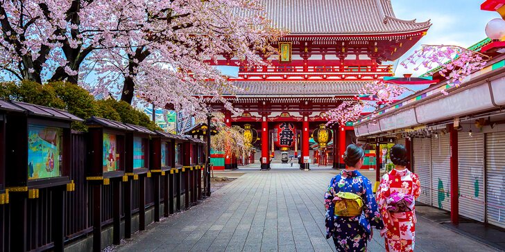 Záloha na 16denní letecký zájezd do Japonska s průvodci, ubytováním a skvělým programem