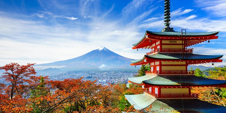 Záloha na 16denní letecký zájezd do Japonska s průvodci, ubytováním a skvělým programem