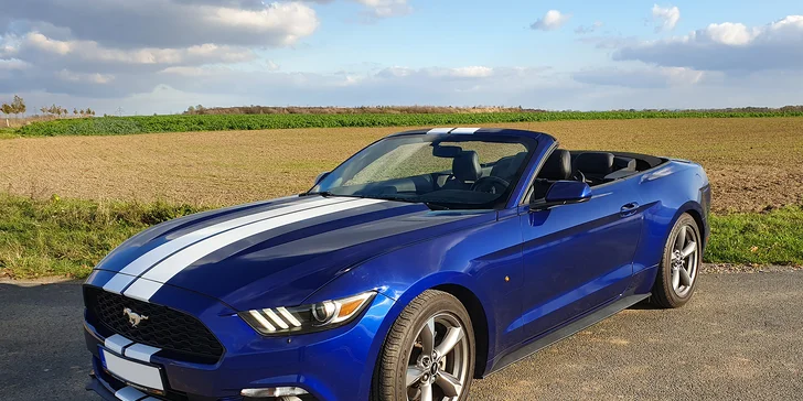Nadupaný Ford Mustang Cabrio: zapůjčení na 15–60 min., 6 nebo 12 hodin i celý den