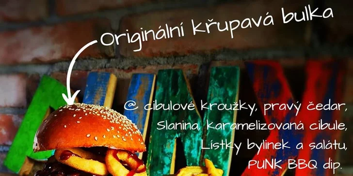 Otevřený voucher do bistra PUNK FOOD v hodnotě 200 nebo 400 Kč na celý sortiment