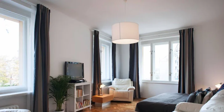 Pobyt na pražských Vinohradech: apartmán s kuchyňkou až pro 6 osob