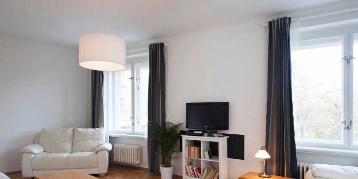 Pobyt na pražských Vinohradech: apartmán s kuchyňkou až pro 6 osob