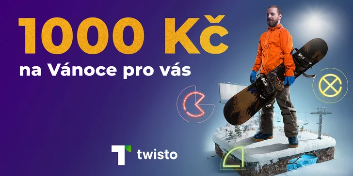 Založte si Twisto účet a získejte 1000 kreditů na nákupy na Slevomatu