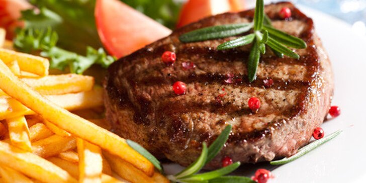 269 Kč za DVA skvělé hovězí steaky dle vlastního výběru plus příloha. Gurmánské speciality restaurace hotelu Milotel se slevou 51 %!