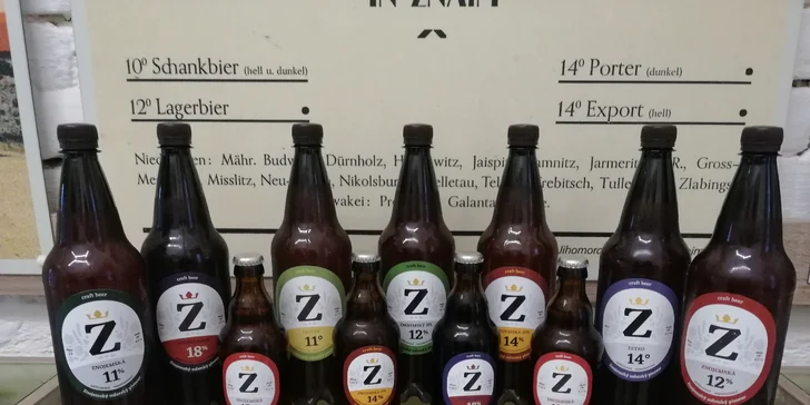 Komentovaná prohlídka znojemského pivovaru s degustací piva i žebry