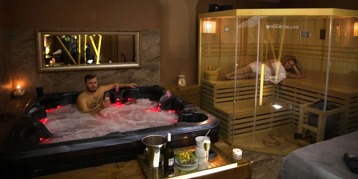 Privátní wellness pro dva: vířivka, sauna i varianta s občerstvením