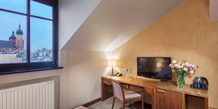 4* pobyt v historickém centru Krakova: snídaně nebo polopenze i sauna