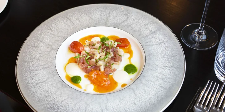 Degustační menu o 7 chodech připravené uznávaným šéfkuchařem