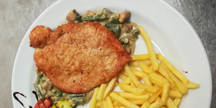 3chodové menu pro dva i s lahví šumivého vína nebo domácí limonádou