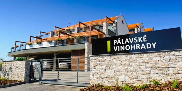 Moderní apartmány na Pálavě s wellness, degustací vína i večeří