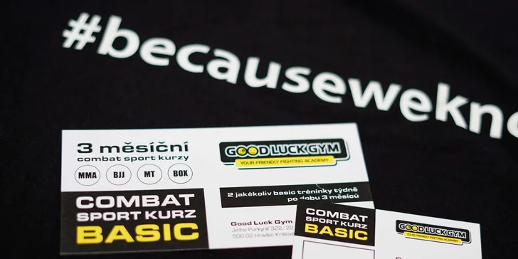 Měsíční nebo tříměsíční členství v Good Luck Gym: lekce boxu, MMA, muay thai nebo brazilského jiu-jitsu