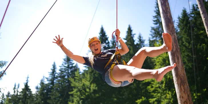 Adrenalinové zážitky v Yellow pointu: bungee trampolína, zip line a obří houpačka