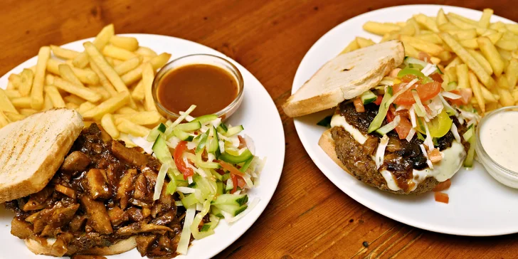 Klasická česká hospůdka: trhaný sendvič nebo burger Fíček a hranolky