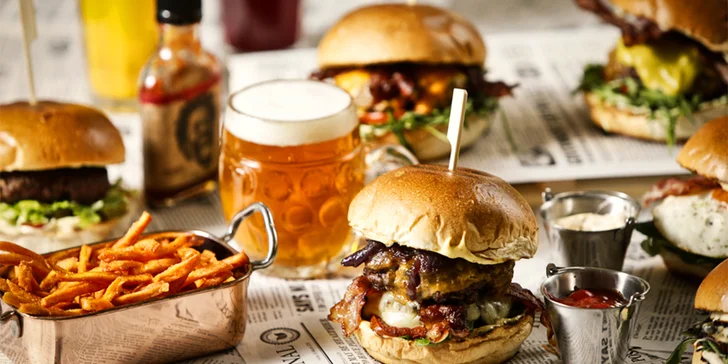 Otevřený voucher na burgery, křídla i polévky v hodnotě 400 nebo 800 Kč