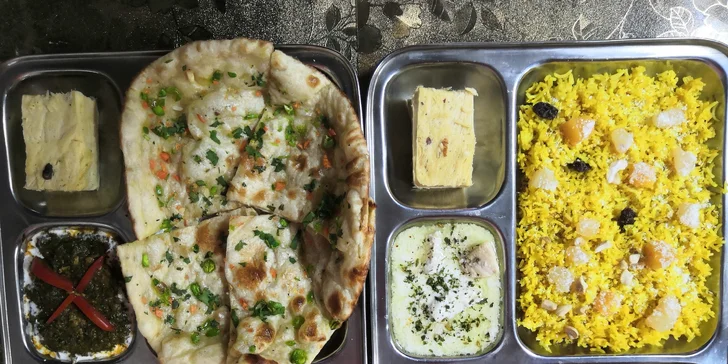 Přehlídka indických dobrot: 2 různá menu s jehněčím i kuřecím masem, dezertem a přílohami