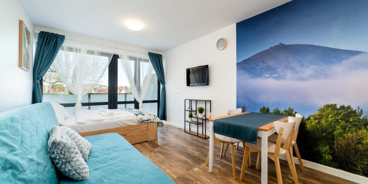 Odpočinkový pobyt v moderním apartmánu v polských Krkonoších až pro 4 osoby