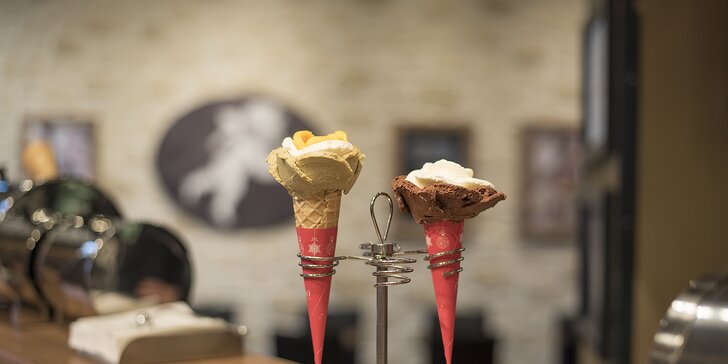 Dokonalé italské gelato Amorino: střední kornout či kelímek nebo box