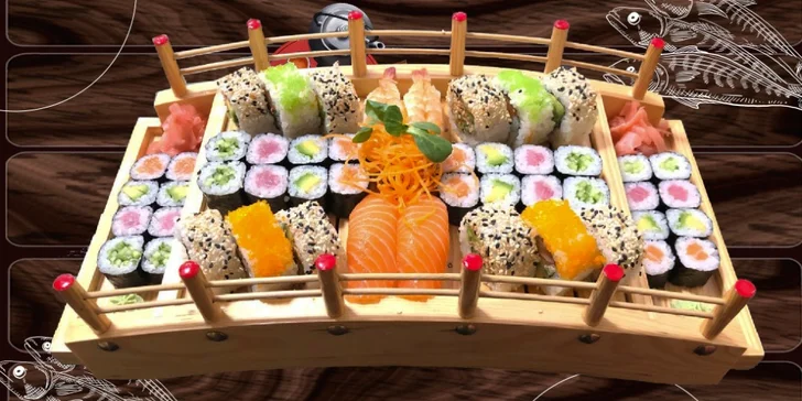 Sushi sety ve Vysočanech: až 54 ks sushi, minizávitky i miso polévky